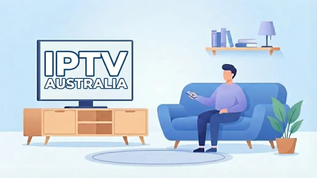 IPTV Australia setup on Smart TV illustration