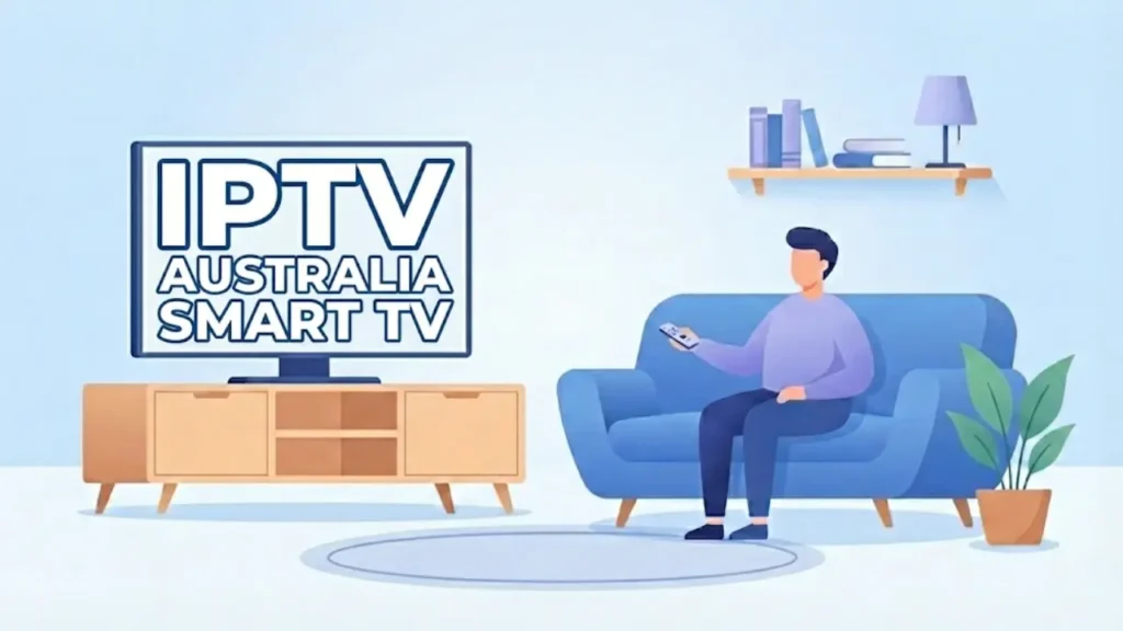 IPTV Australia on Smart TV illustration